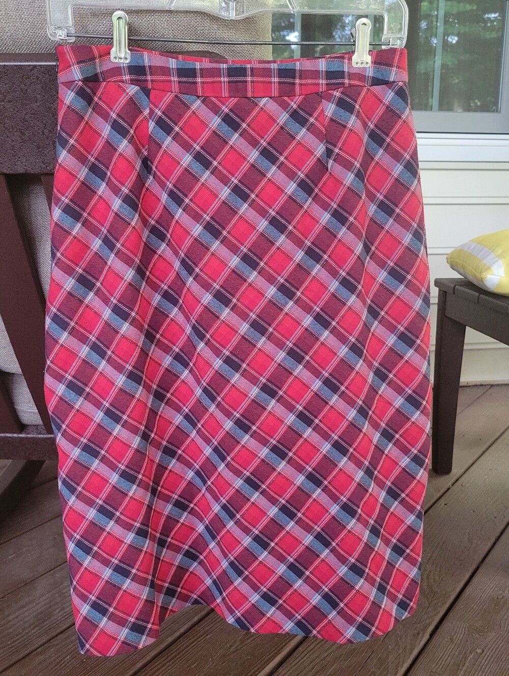 Vintage fossil 1964 holiday Tartan Plaid sparkle party skirt Sz 6 Lurex Shimmer